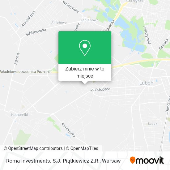 Mapa Roma Investments. S.J. Piątkiewicz Z.R.