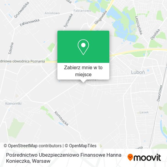 Mapa Pośrednictwo Ubezpieczeniowo Finansowe Hanna Konieczka