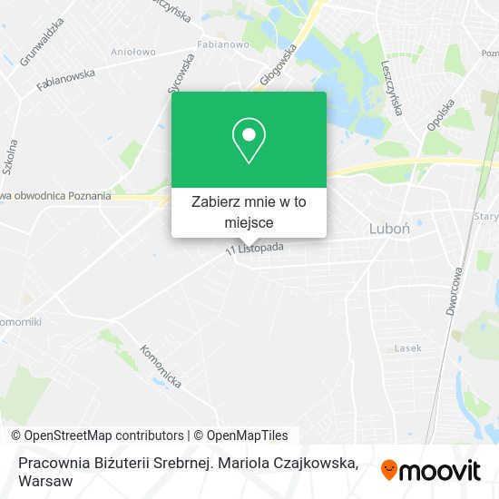 Mapa Pracownia Biżuterii Srebrnej. Mariola Czajkowska