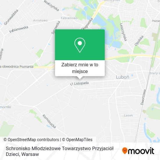 Mapa Schronisko Młodzieżowe Towarzystwo Przyjaciół Dzieci