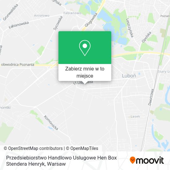 Mapa Przedsiebiorstwo Handlowo Uslugowe Hen Box Stendera Henryk