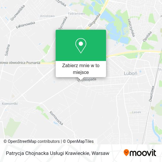 Mapa Patrycja Chojnacka Usługi Krawieckie