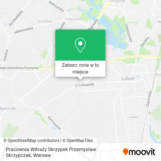 Mapa Pracownia Witraży Skrzypek Przemysław Skrzypczak