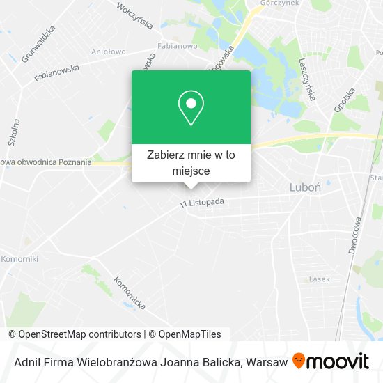 Mapa Adnil Firma Wielobranżowa Joanna Balicka