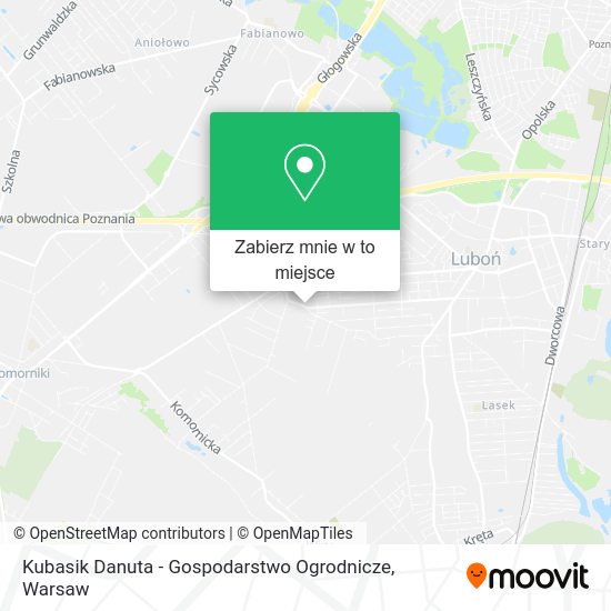 Mapa Kubasik Danuta - Gospodarstwo Ogrodnicze