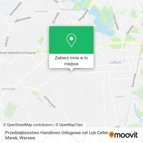 Mapa Przedsiębiorstwo Handlowo Usługowe cel Lub Celler Marek