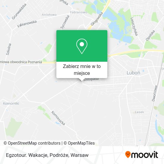 Mapa Egzotour. Wakacje, Podróże