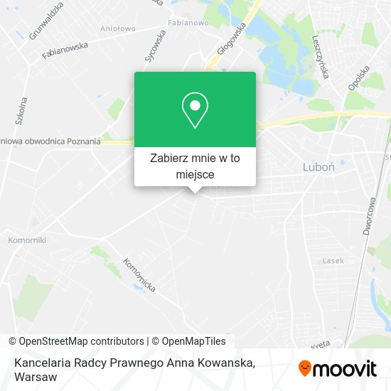 Mapa Kancelaria Radcy Prawnego Anna Kowanska