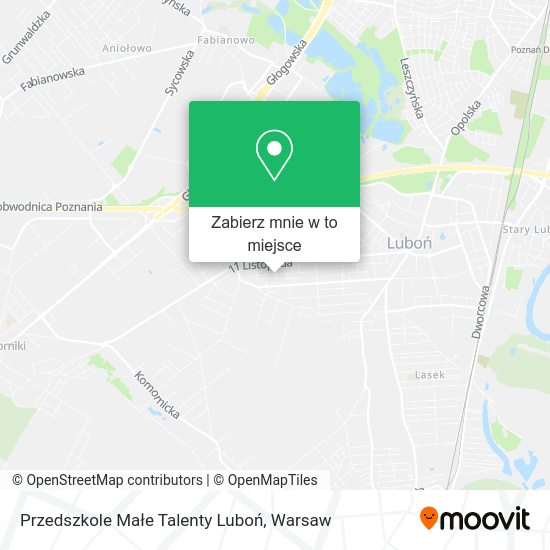 Mapa Przedszkole Małe Talenty Luboń