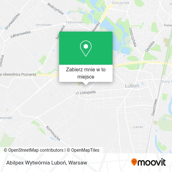 Mapa Abilpex Wytwórnia Luboń
