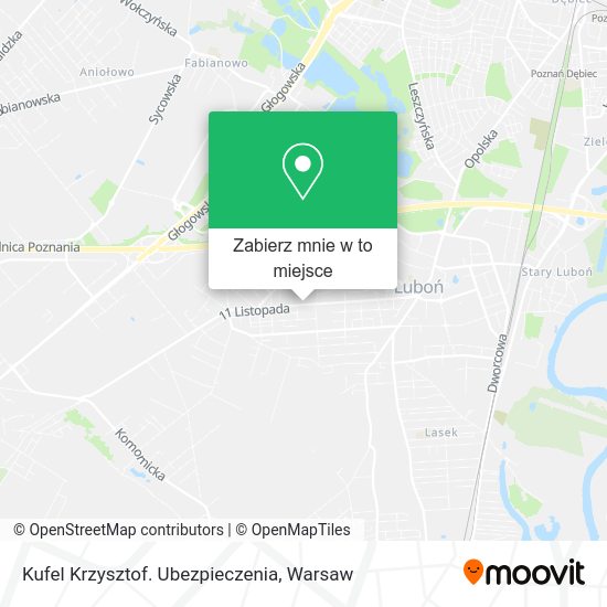 Mapa Kufel Krzysztof. Ubezpieczenia