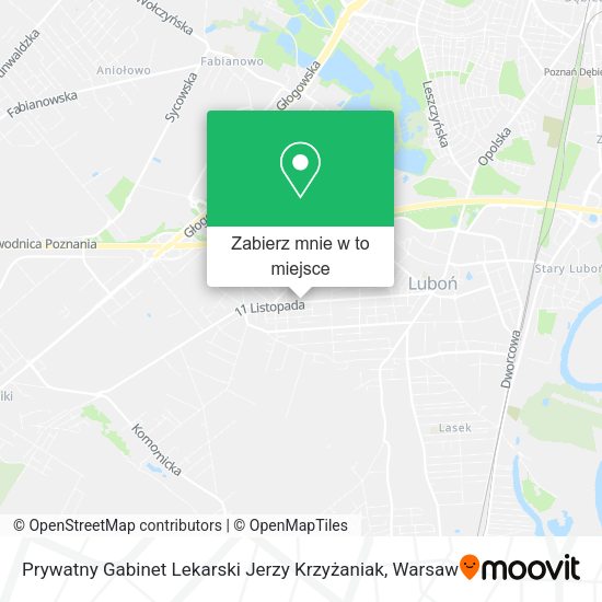 Mapa Prywatny Gabinet Lekarski Jerzy Krzyżaniak