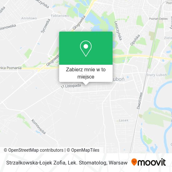 Mapa Strzałkowska-Łojek Zofia, Lek. Stomatolog