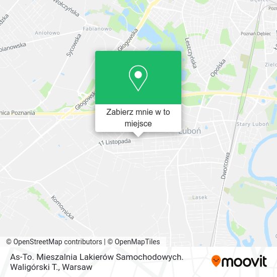 Mapa As-To. Mieszalnia Lakierów Samochodowych. Waligórski T.