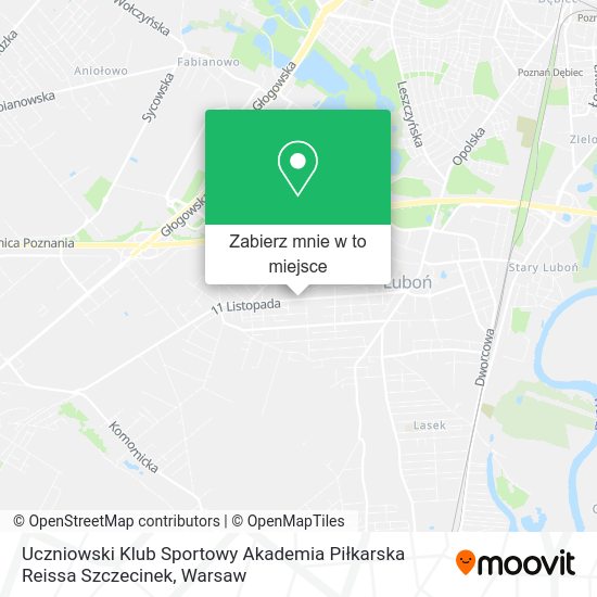 Mapa Uczniowski Klub Sportowy Akademia Piłkarska Reissa Szczecinek