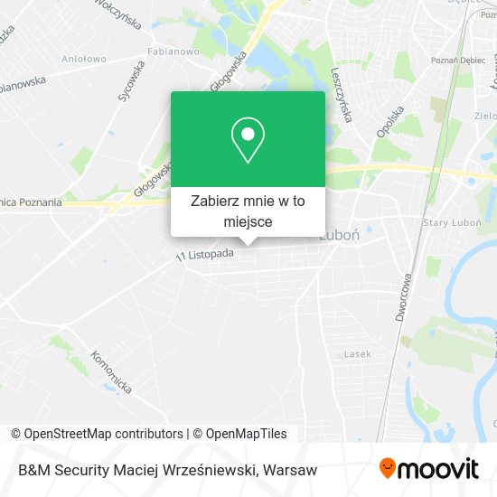 Mapa B&M Security Maciej Wrześniewski