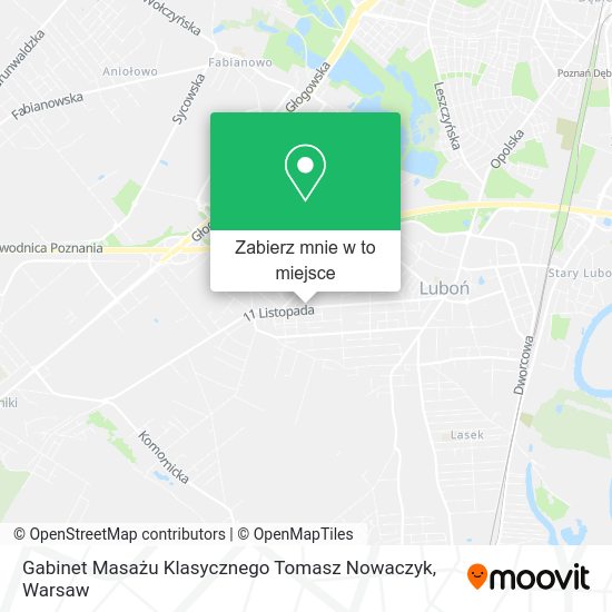 Mapa Gabinet Masażu Klasycznego Tomasz Nowaczyk