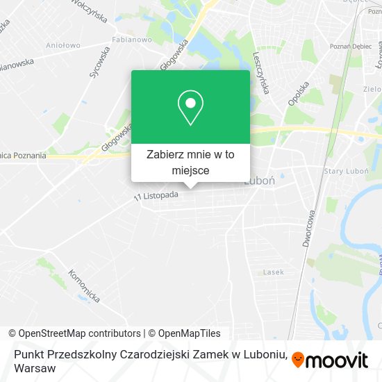 Mapa Punkt Przedszkolny Czarodziejski Zamek w Luboniu