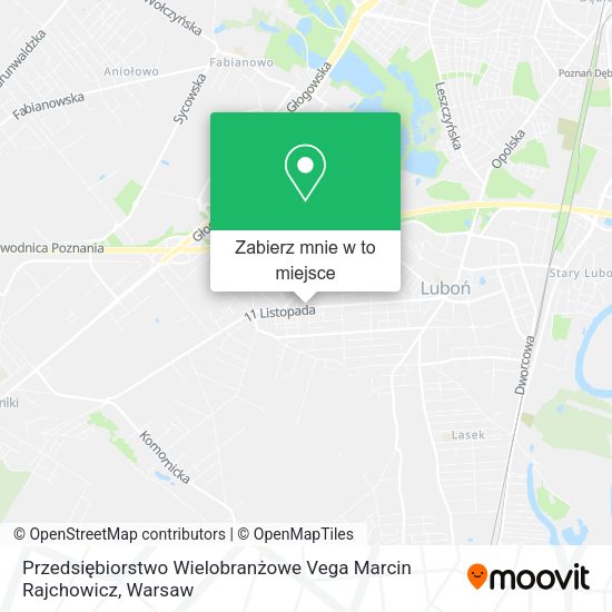 Mapa Przedsiębiorstwo Wielobranżowe Vega Marcin Rajchowicz