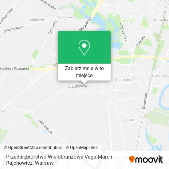 Mapa Przedsiębiorstwo Wielobranżowe Vega Marcin Rajchowicz