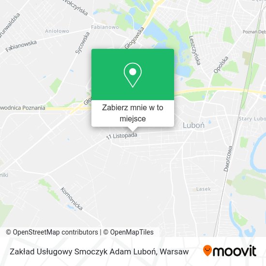 Mapa Zakład Usługowy Smoczyk Adam Luboń