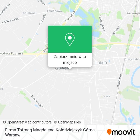 Mapa Firma Tofmag Magdalena Kołodziejczyk Górna