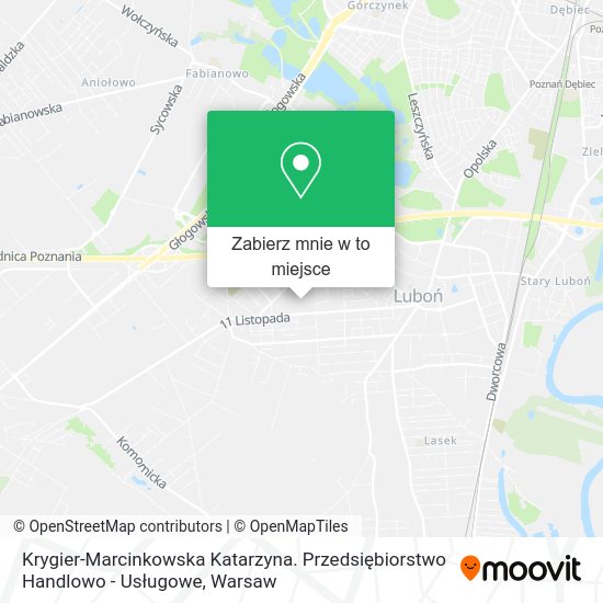 Mapa Krygier-Marcinkowska Katarzyna. Przedsiębiorstwo Handlowo - Usługowe