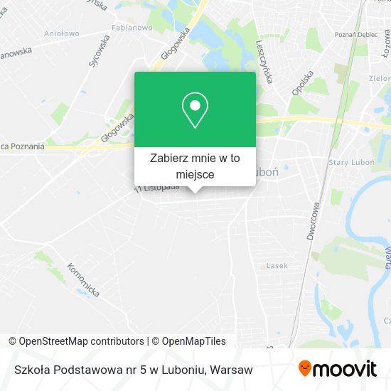 Mapa Szkoła Podstawowa nr 5 w Luboniu