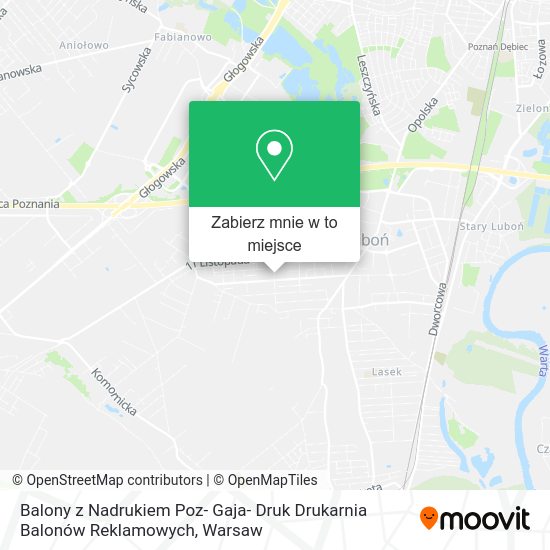 Mapa Balony z Nadrukiem Poz- Gaja- Druk Drukarnia Balonów Reklamowych