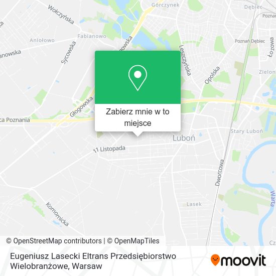 Mapa Eugeniusz Lasecki Eltrans Przedsiębiorstwo Wielobranżowe