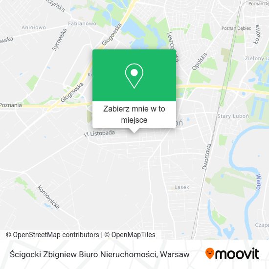 Mapa Ścigocki Zbigniew Biuro Nieruchomości