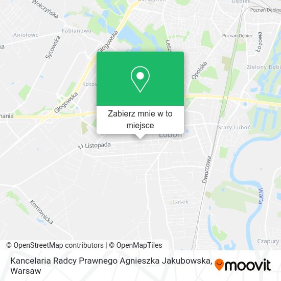 Mapa Kancelaria Radcy Prawnego Agnieszka Jakubowska