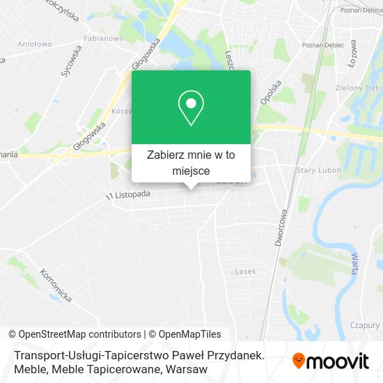 Mapa Transport-Usługi-Tapicerstwo Paweł Przydanek. Meble, Meble Tapicerowane