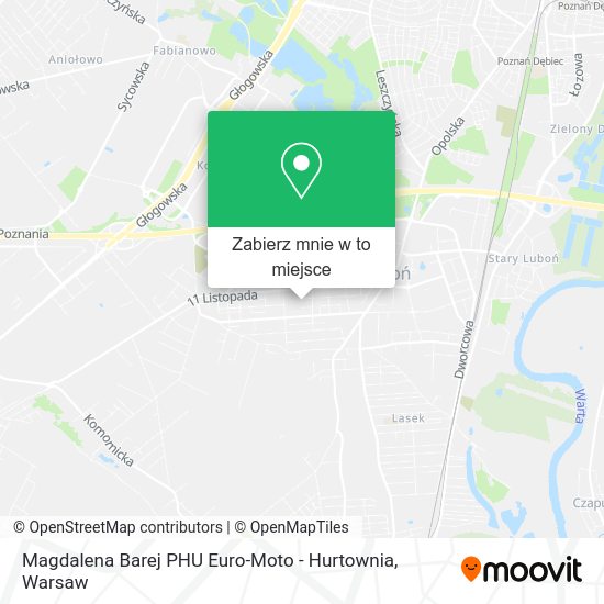 Mapa Magdalena Barej PHU Euro-Moto - Hurtownia