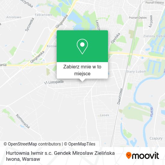 Mapa Hurtownia Iwmir s.c. Gendek Mirosław Zielińska Iwona