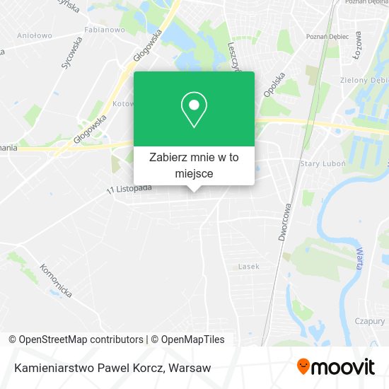 Mapa Kamieniarstwo Pawel Korcz