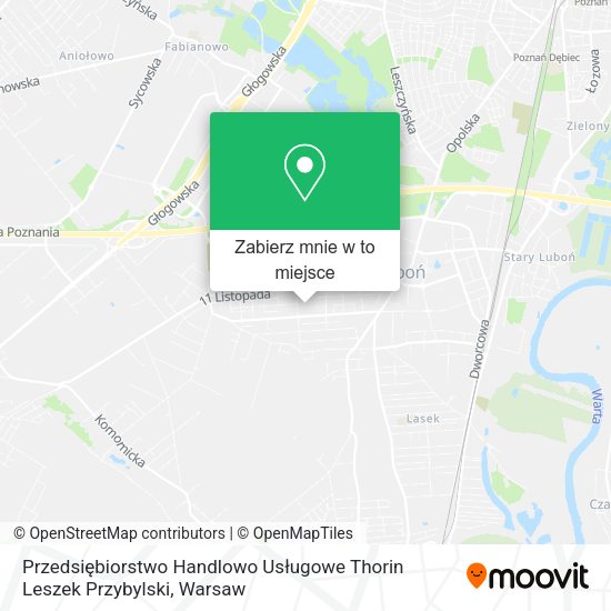 Mapa Przedsiębiorstwo Handlowo Usługowe Thorin Leszek Przybylski