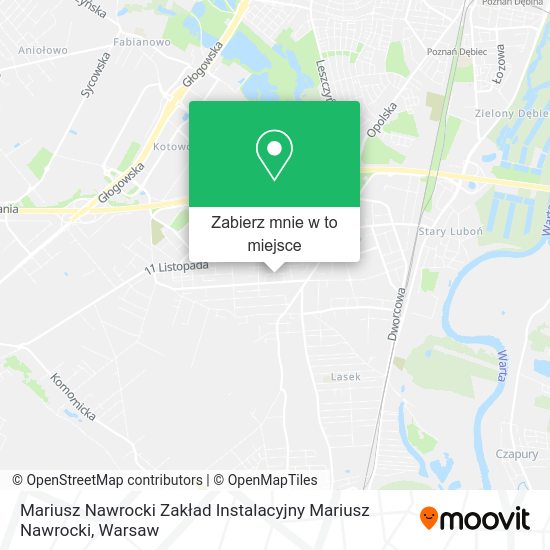 Mapa Mariusz Nawrocki Zakład Instalacyjny Mariusz Nawrocki