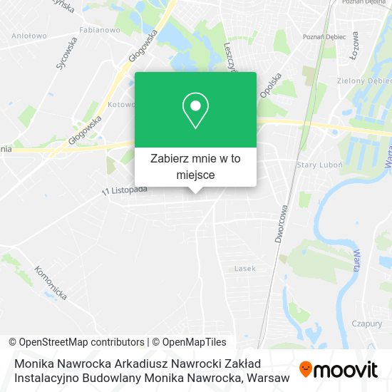 Mapa Monika Nawrocka Arkadiusz Nawrocki Zakład Instalacyjno Budowlany Monika Nawrocka