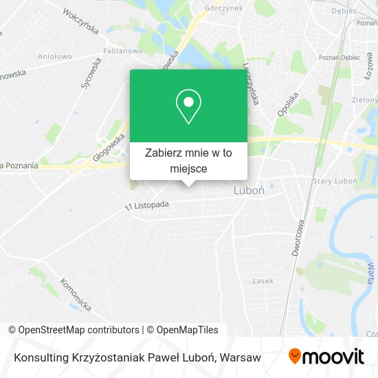 Mapa Konsulting Krzyżostaniak Paweł Luboń