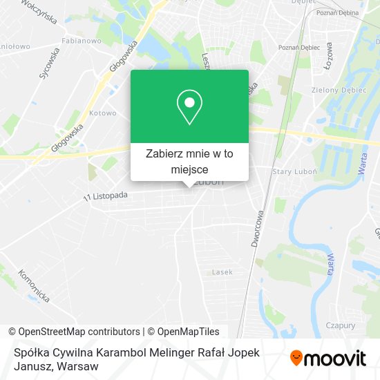 Mapa Spółka Cywilna Karambol Melinger Rafał Jopek Janusz