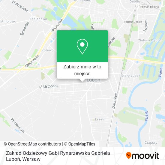 Mapa Zakład Odzieżowy Gabi Rynarzewska Gabriela Luboń