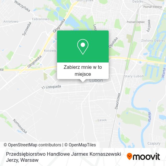 Mapa Przedsiębiorstwo Handlowe Jarmex Kornaszewski Jerzy