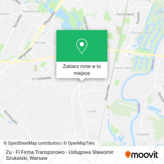 Mapa Zu - Fi Firma Transporowo - Usługowa Sławomir Szukalski