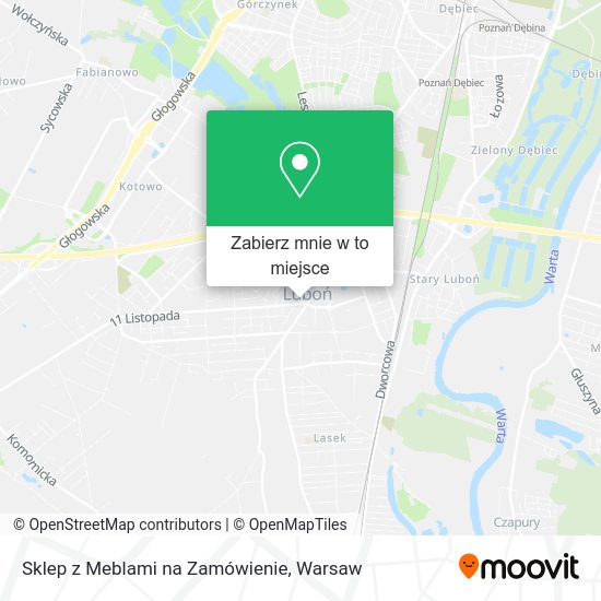 Mapa Sklep z Meblami na Zamówienie