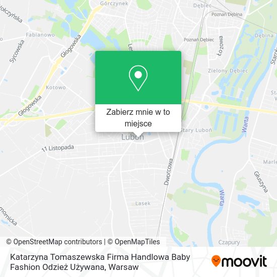 Mapa Katarzyna Tomaszewska Firma Handlowa Baby Fashion Odzież Używana