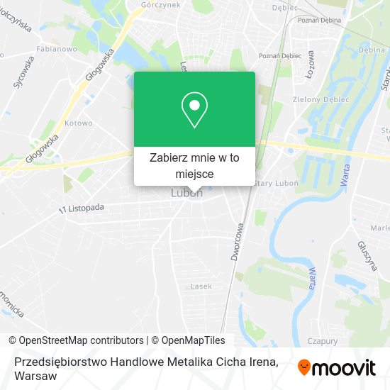 Mapa Przedsiębiorstwo Handlowe Metalika Cicha Irena