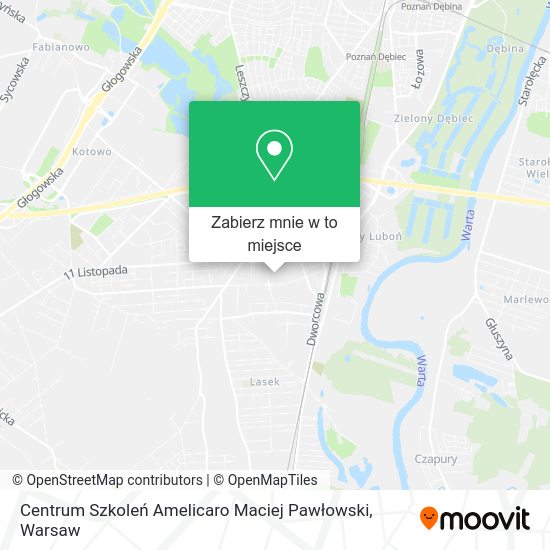 Mapa Centrum Szkoleń Amelicaro Maciej Pawłowski