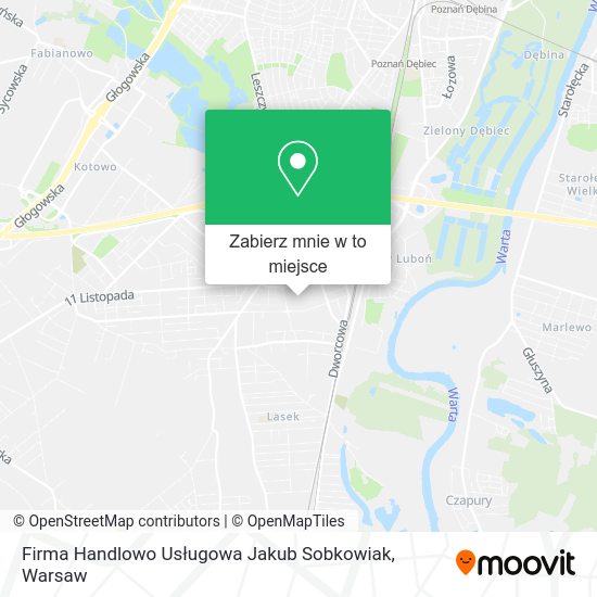 Mapa Firma Handlowo Usługowa Jakub Sobkowiak