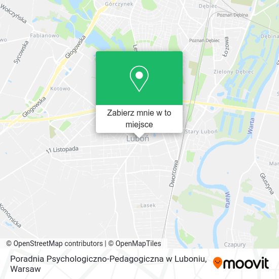 Mapa Poradnia Psychologiczno-Pedagogiczna w Luboniu